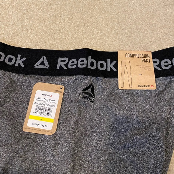Men’s Reebok Compression Pants - Picture 2 of 5